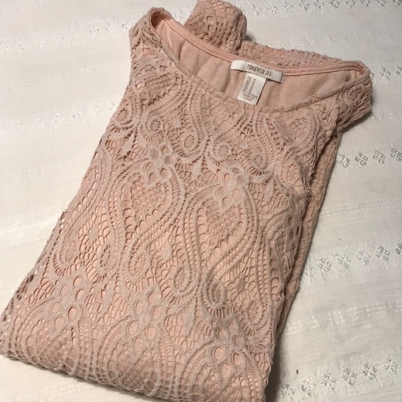 Ladies Forever 21 Pink Lace Dress - Picture 8 of 12
